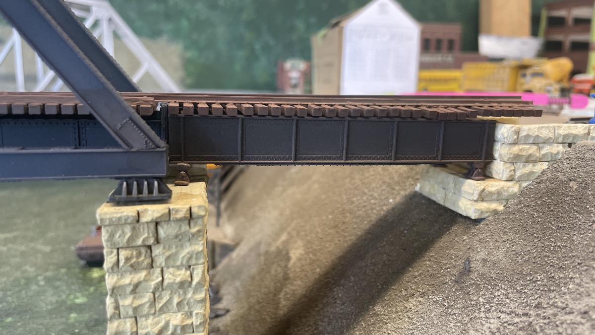 Bridge abutments are build from the same 