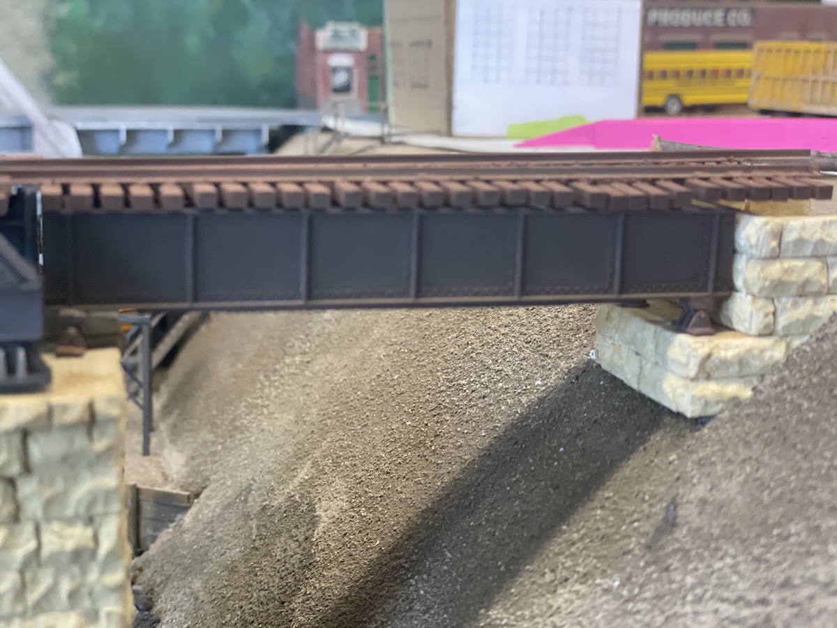 Bridge abutments are build from the same 