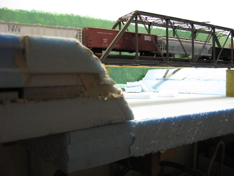 A KB&T mixed freight crosses the Elk River as it enters Charleston, WV.