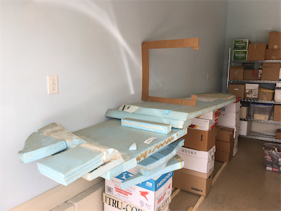 An idea for layout support that would hold cover, valance, and fascia.