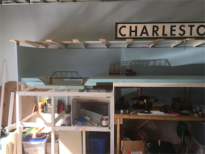 Backdrop painted sky color.