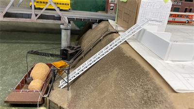 Rough idea of the conveyor to move sand to the concrete plant.